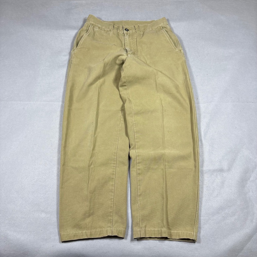 Patagonia Mens Tan Cotton Canvas Work Pants Straight Leg Khaki 55501 Size 32